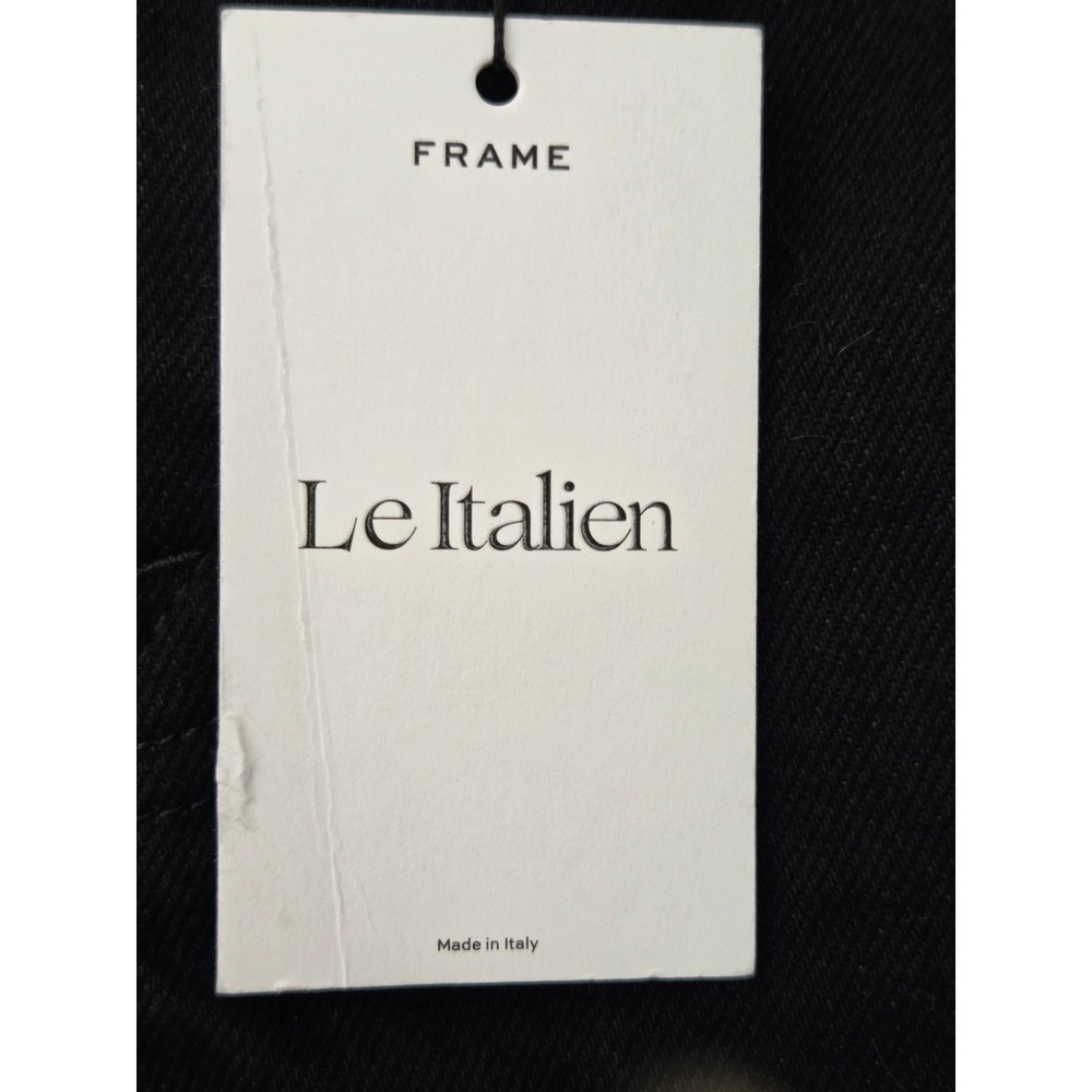 FRAME Le Italien True Straight High Rise Jeans Womens 25 Noir Black NWT $338 - Picture 11 of 12
